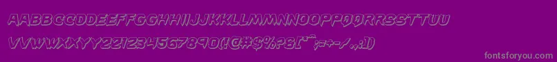 Wickerman3Dital Font – Gray Fonts on Purple Background