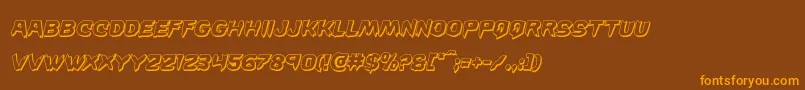 Wickerman3Dital Font – Orange Fonts on Brown Background