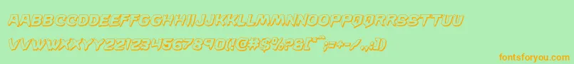 Wickerman3Dital Font – Orange Fonts on Green Background