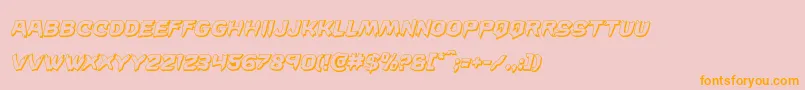 Wickerman3Dital Font – Orange Fonts on Pink Background