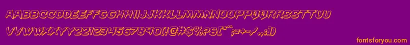 Wickerman3Dital Font – Orange Fonts on Purple Background