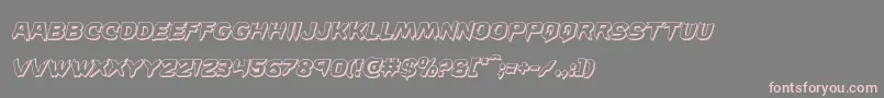 Wickerman3Dital Font – Pink Fonts on Gray Background