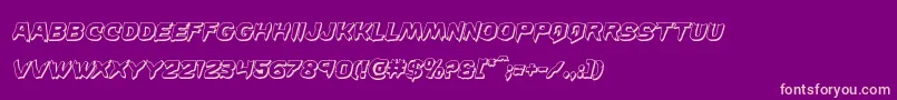 Wickerman3Dital Font – Pink Fonts on Purple Background