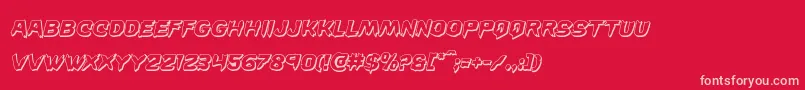 Wickerman3Dital-Schriftart – Rosa Schriften auf rotem Hintergrund