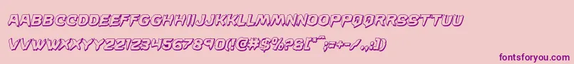 Wickerman3Dital Font – Purple Fonts on Pink Background