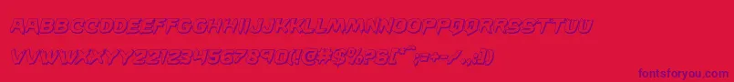 Wickerman3Dital Font – Purple Fonts on Red Background