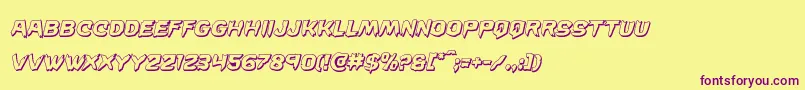 Wickerman3Dital Font – Purple Fonts on Yellow Background