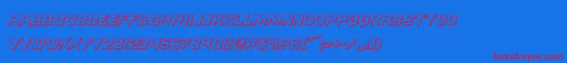 Wickerman3Dital Font – Red Fonts on Blue Background