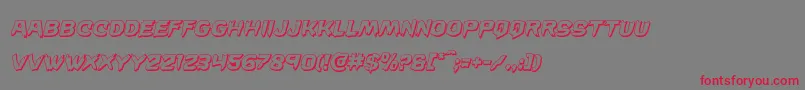 Wickerman3Dital-Schriftart – Rote Schriften auf grauem Hintergrund