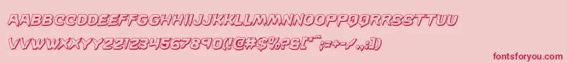 Wickerman3Dital Font – Red Fonts on Pink Background