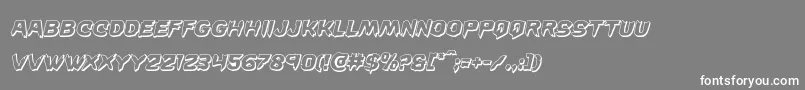 Wickerman3Dital Font – White Fonts on Gray Background