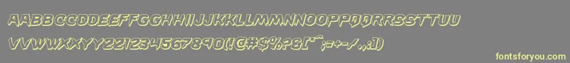 Wickerman3Dital Font – Yellow Fonts on Gray Background