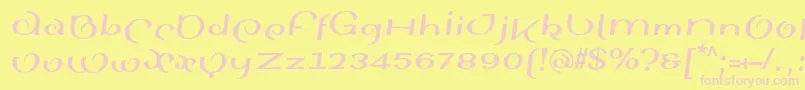 SinahsansLtBoldItalic Font – Pink Fonts on Yellow Background