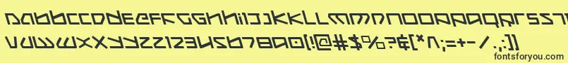 Koboldleft Font – Black Fonts on Yellow Background