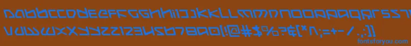 Koboldleft Font – Blue Fonts on Brown Background