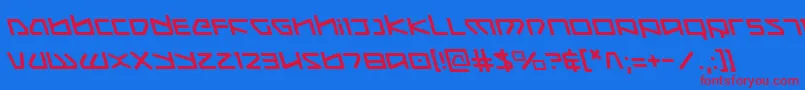 Koboldleft Font – Red Fonts on Blue Background