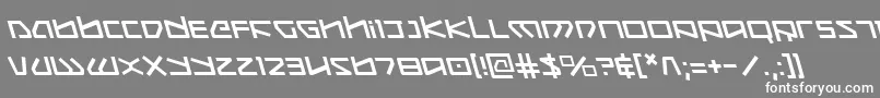 フォントKoboldleft – 灰色の背景に白い文字