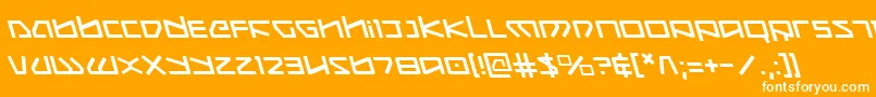 Шрифт Koboldleft – белые шрифты на оранжевом фоне