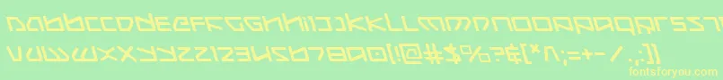 Koboldleft Font – Yellow Fonts on Green Background