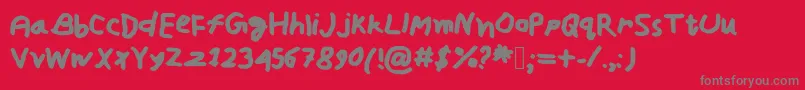 Ziahw Font – Gray Fonts on Red Background