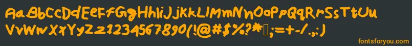 Ziahw Font – Orange Fonts on Black Background