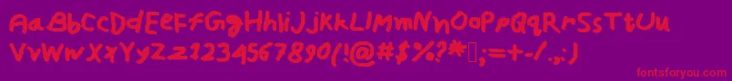 Ziahw Font – Red Fonts on Purple Background