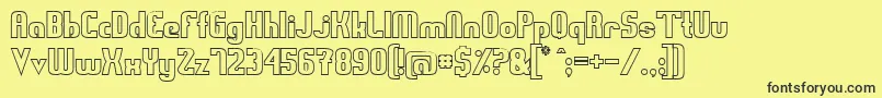 Swedfsso Font – Black Fonts on Yellow Background