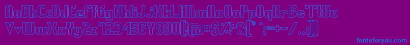 Swedfsso Font – Blue Fonts on Purple Background