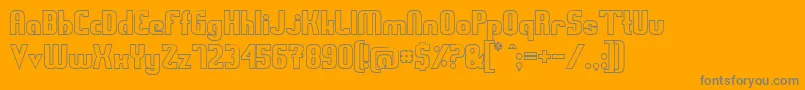 Swedfsso-Schriftart – Graue Schriften auf orangefarbenem Hintergrund