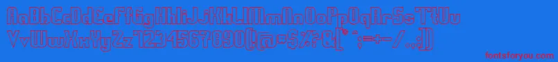 Swedfsso Font – Red Fonts on Blue Background