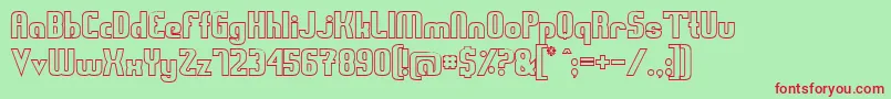 Swedfsso Font – Red Fonts on Green Background
