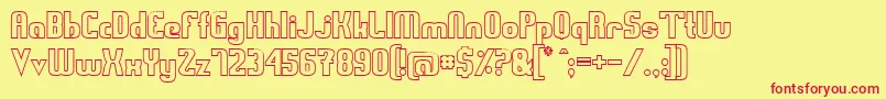 Swedfsso Font – Red Fonts on Yellow Background