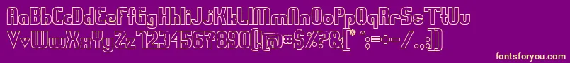 Swedfsso Font – Yellow Fonts on Purple Background