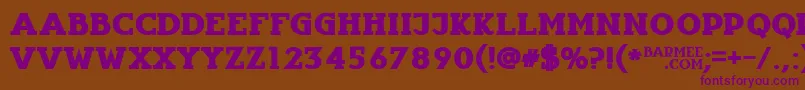 Infantylfat Font – Purple Fonts on Brown Background