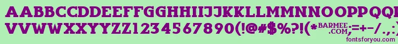 Infantylfat Font – Purple Fonts on Green Background