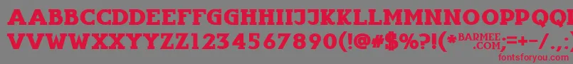 Infantylfat Font – Red Fonts on Gray Background