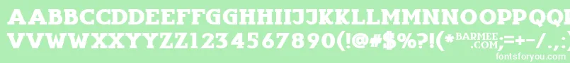 Infantylfat Font – White Fonts on Green Background