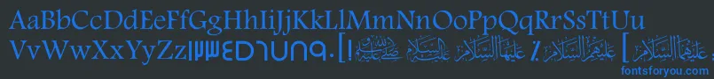 Więcej informacji o czcionce ScDubai Czcionka ScDubai – niebieskie czcionki na czarnym tle