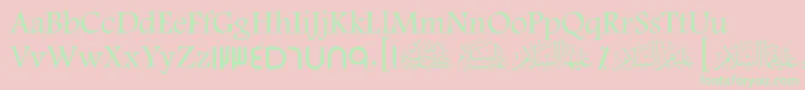 ScDubai Font – Green Fonts on Pink Background