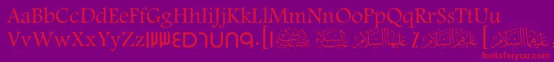 ScDubai Font – Red Fonts on Purple Background