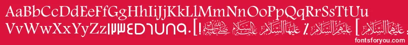 ScDubai Font – White Fonts on Red Background