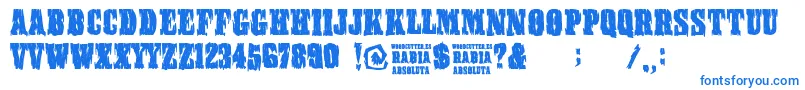 RabiaAbsoluta Font – Blue Fonts on White Background