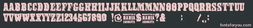 RabiaAbsoluta Font – Pink Fonts on Black Background