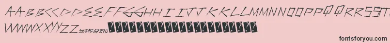 Fasterstonger Font – Black Fonts on Pink Background