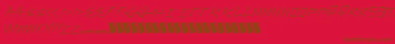 Police Fasterstonger – polices brunes sur fond rouge