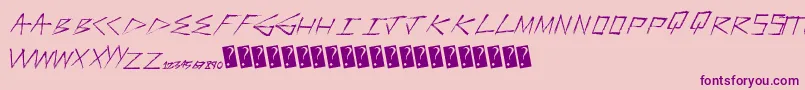 Fasterstonger Font – Purple Fonts on Pink Background