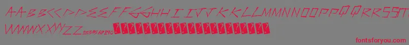 Fasterstonger Font – Red Fonts on Gray Background