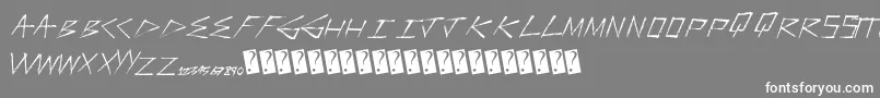 Fasterstonger Font – White Fonts on Gray Background