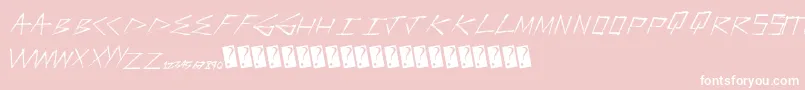 Fasterstonger Font – White Fonts on Pink Background
