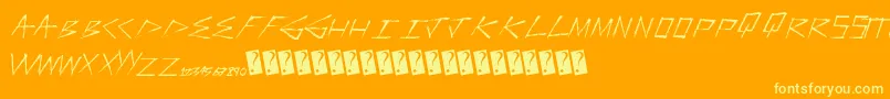 Fasterstonger-fontti – keltaiset fontit oranssilla taustalla